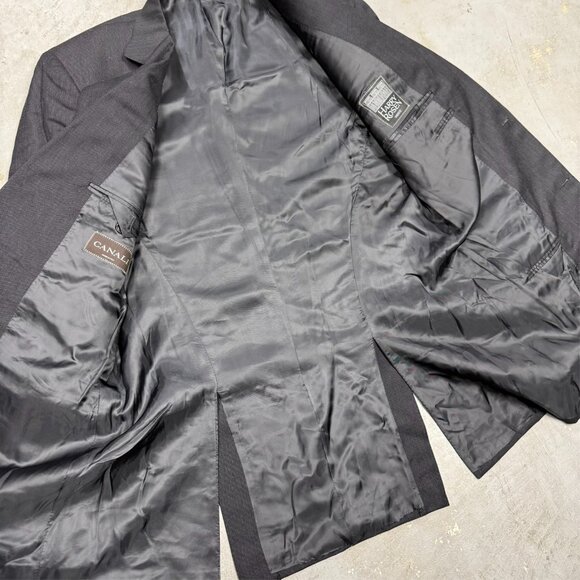 Canali Suit Made in Italy Grey Birdseye Wool 2pc 42 L 36x31 - Picture 8 of 16